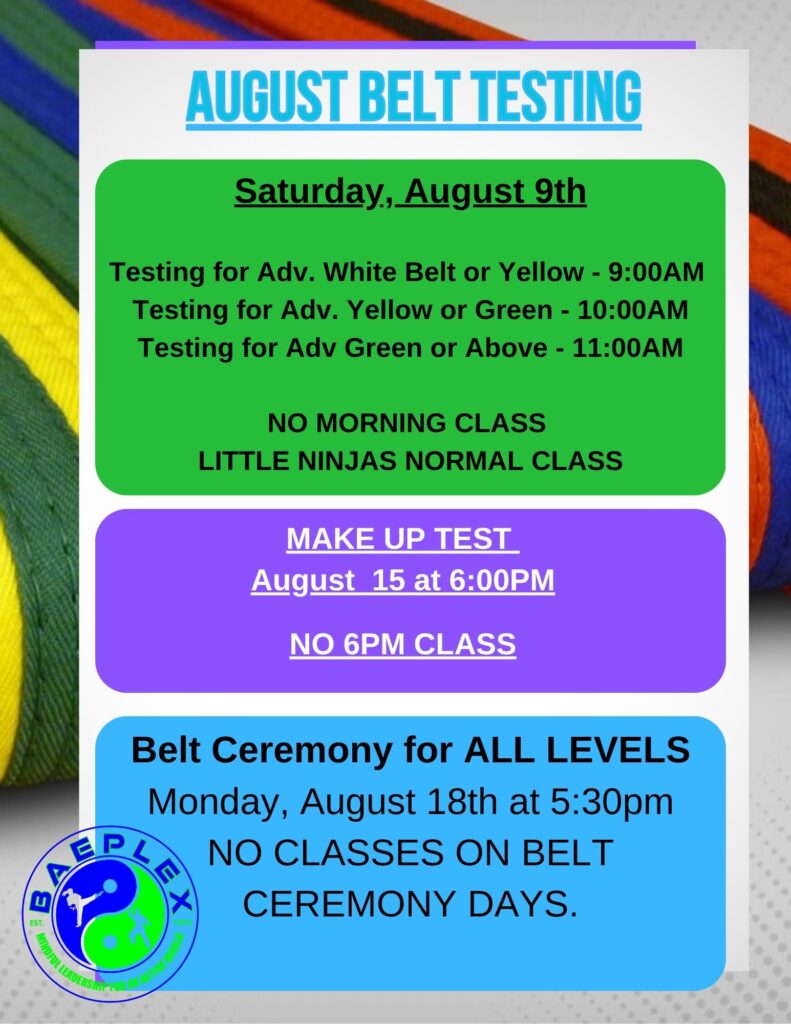 August Belt Testing | BAEPLEX