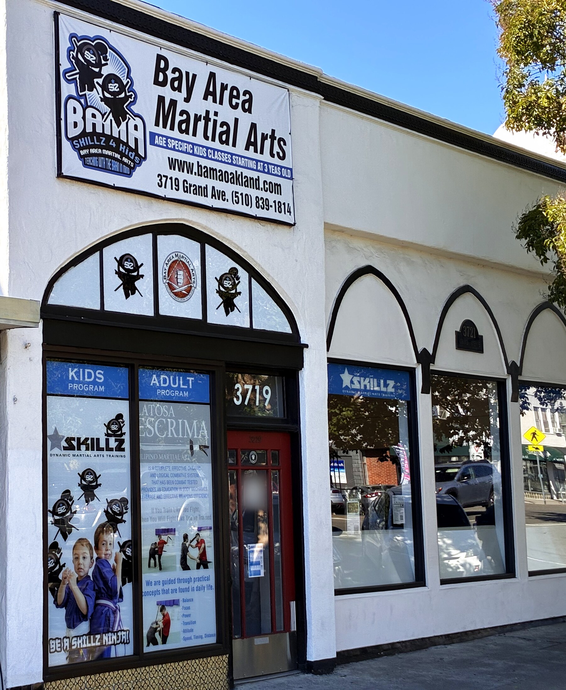 Bay Area Martial Arts storefront at 3719 Grand Ave in Oakland