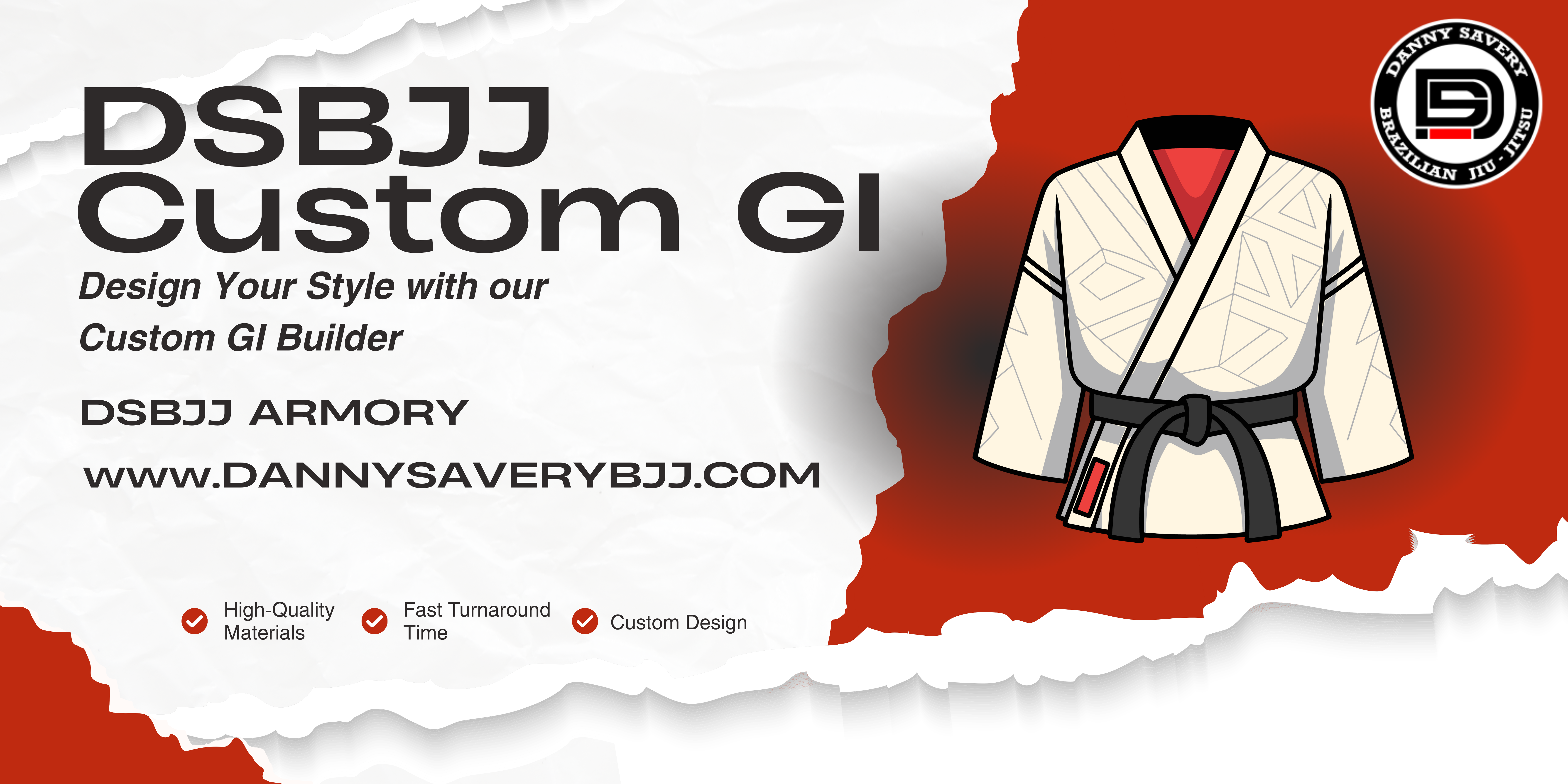 Build Your Own Custom DSBJJ Gi — Only at Danny Savery Brazilian
