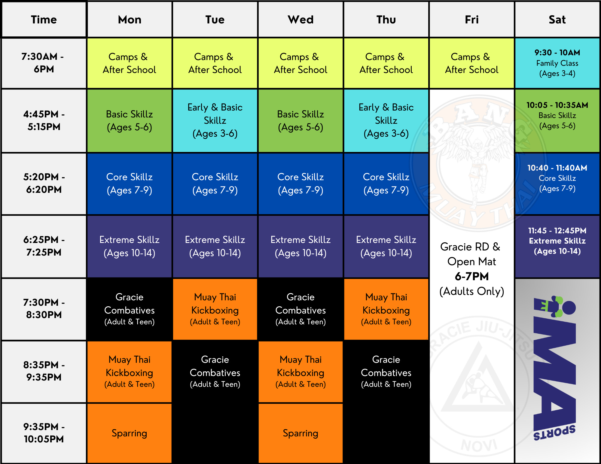 Our Schedule iMA Sports