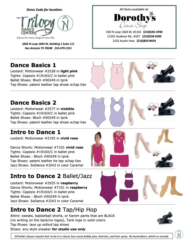 Dress Code Trilogy Dance Center