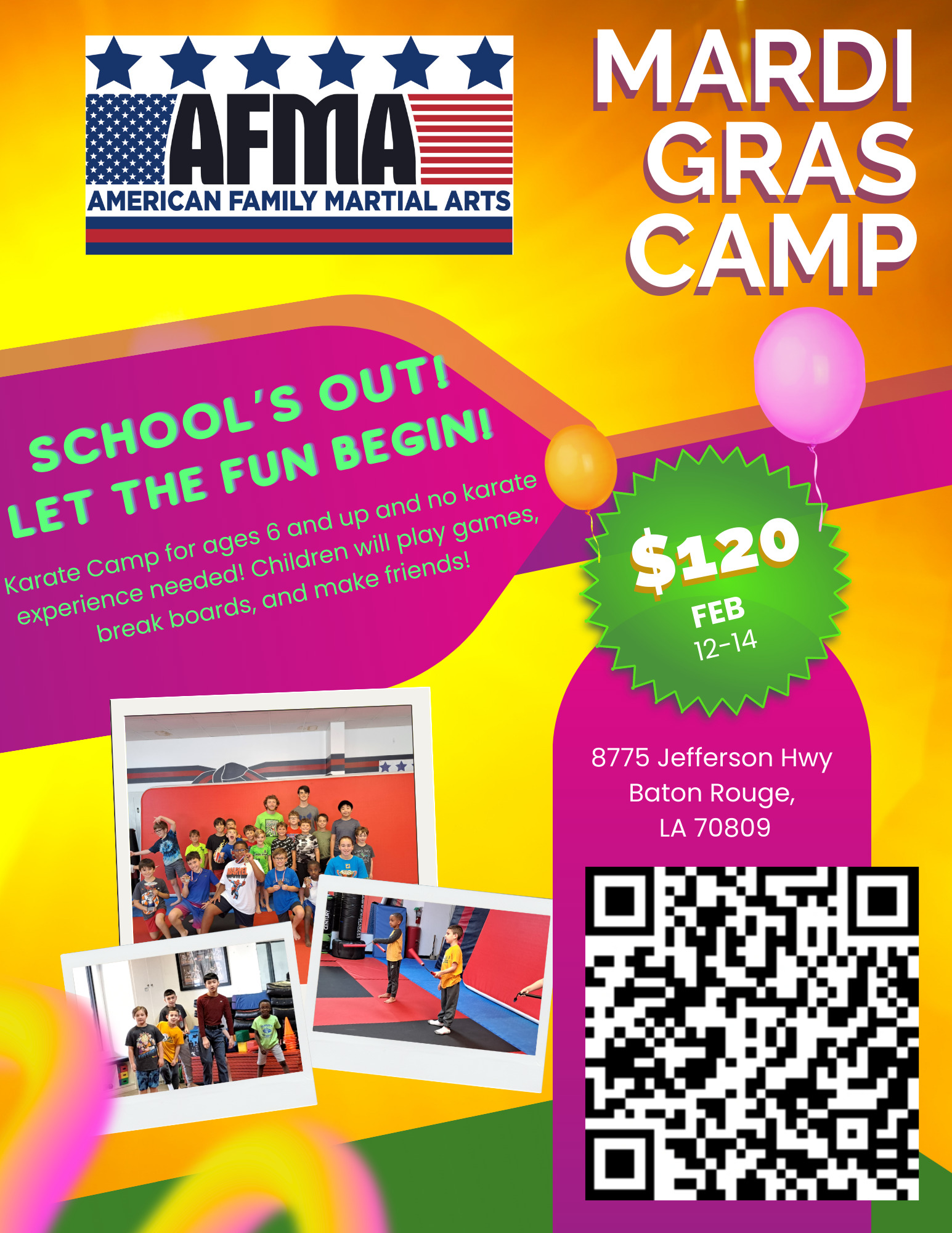 Baton Rouge Summer Camp American Family Martial Arts